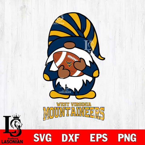 West Virginia Mountaineers Gnomes Football Svg Eps Dxf Png File, Digital Download, Instant Download