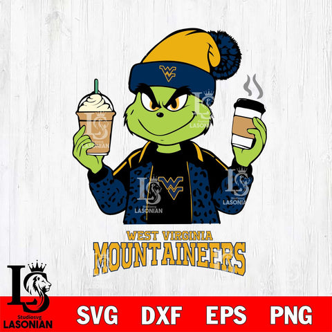 West Virginia Mountaineers Grinch 2 coffee Svg Eps Dxf Png File, Digital Download, Instant Download