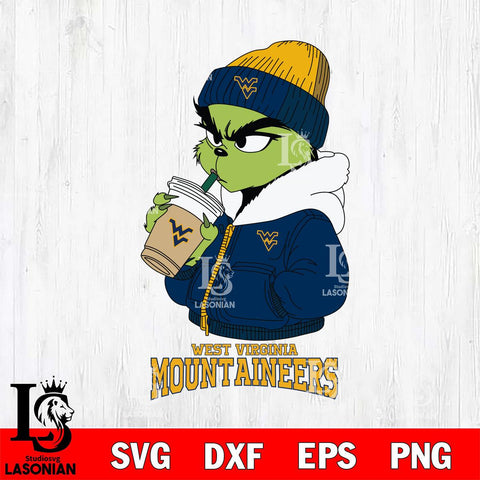 West Virginia Mountaineers Grinch Bougie Sport Svg Eps Dxf Png File, Digital Download, Instant Download