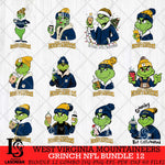 West Virginia Mountaineers Grinch NFL Bundle 12 SVG Eps Dxf Png File, Digital Download, Instant Download