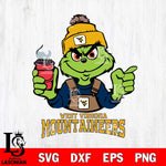 West Virginia Mountaineers Grinch with coffee Svg Eps Dxf Png File, Digital Download, Instant Download