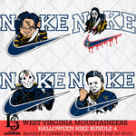 West Virginia Mountaineers Halloween Nike NCAA Bundle 4 Svg Eps Dxf Png File, Digital Download, Instant Download