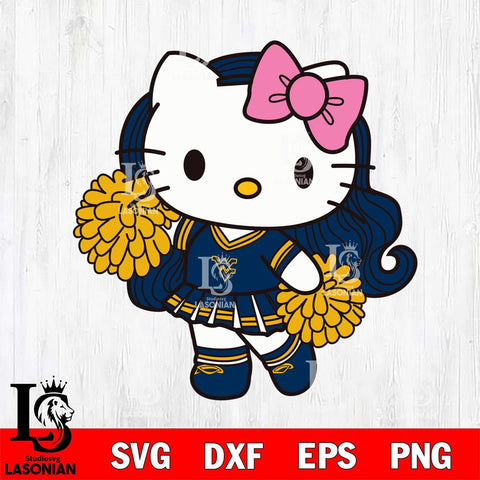 West Virginia Mountaineers Hello Kitty Cheerleader 7 Svg Eps Dxf Png File, Digital Download, Instant Download