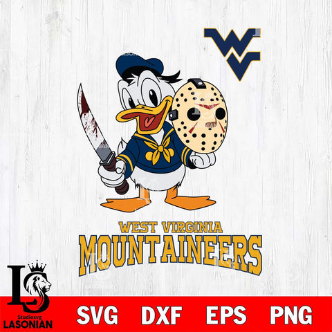 West Virginia Mountaineers Jason Voorhees 12 Svg Eps Dxf Png File, Digital Download