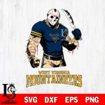 West Virginia Mountaineers Jason Voorhees Svg Eps Dxf Png File, Digital Download