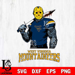 West Virginia Mountaineers Jason Voorhees 7 Svg Eps Dxf Png File, Digital Download