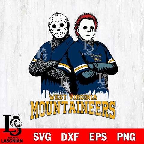 West Virginia Mountaineers Jason Voorhees 8 Svg Eps Dxf Png File, Digital Download