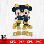 West Virginia Mountaineers Mickey And Minnie Mouse Football Svg Eps Dxf Png File, NCAA svg , File Cut , Digital Download , Instant Download, Cut Svg Files