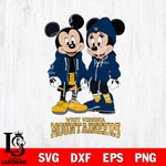 West Virginia Mountaineers Mickey Minnie Mouse Rugby Svg Eps Dxf Png File, NCAA svg , File Cut , Digital Download , Instant Download, Cut Svg Files