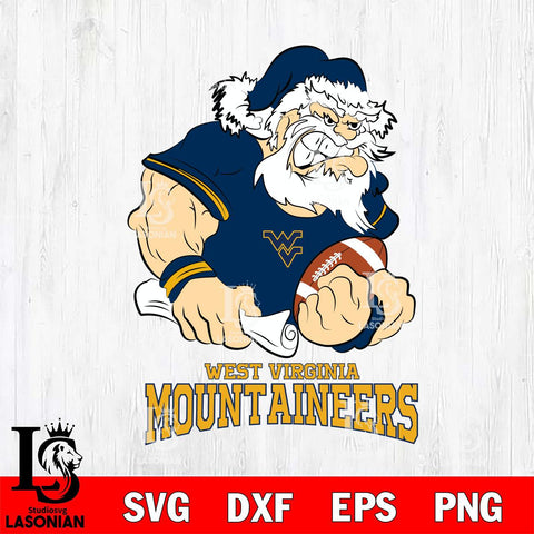 West Virginia Mountaineers Santa Claus Angry Svg dxf eps png pdf file,NCAA svg,Digital Download,Cricut file