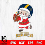 West Virginia Mountaineers Santa Claus Cute Svg dxf eps png pdf file,NCAA svg,Digital Download,Cricut file