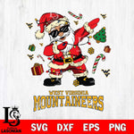 West Virginia Mountaineers Santa Claus Football Svg dxf eps png pdf file,NCAA svg,Digital Download,Cricut file