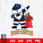 West Virginia Mountaineers Santa Dabbing Christmas Svg dxf eps png pdf file,NCAA svg,Digital Download,Cricut file