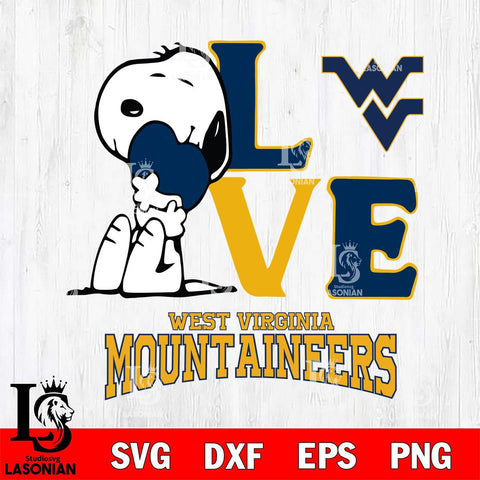 West Virginia Mountaineers Snoopy Sport 10 Svg Eps Dxf Png File, Digital Download