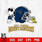 West Virginia Mountaineers Snoopy Sport 2 Svg Eps Dxf Png File, Digital Download