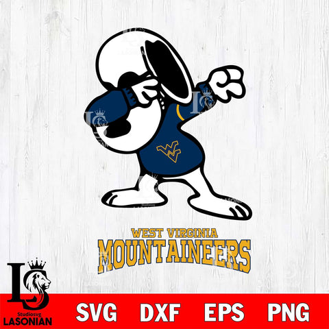 West Virginia Mountaineers Snoopy Sport 3 Svg Eps Dxf Png File, Digital Download