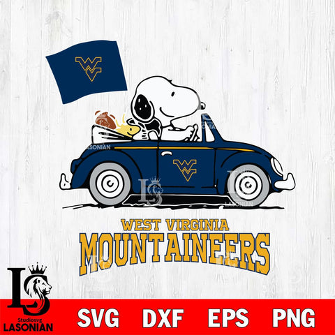 West Virginia Mountaineers Snoopy Sport 5 Svg Eps Dxf Png File, Digital Download