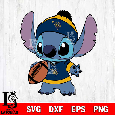 West Virginia Mountaineers Stitch Svg Eps Dxf Png File, NCAA svg, Digital Download, Instant Download