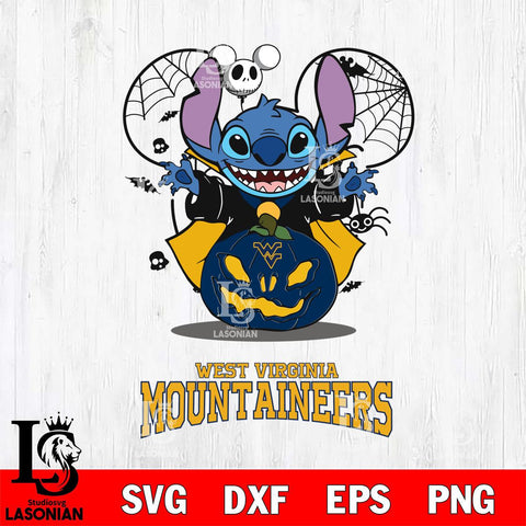 West Virginia Mountaineers Stitch Horror Halloween Svg Eps Dxf Png File, Digital Download, Instant Download