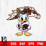 Western Michigan Broncos Fancy Daisy Duck Disney Svg Eps Dxf Png File, Digital Download, Instant Download