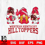 Western Kentucky Hilltoppers 3 Gnomes Football Svg Eps Dxf Png File, Digital Download, Instant Download