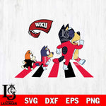 Western Kentucky Hilltoppers Bluey 6 Svg Eps Dxf Png File, Digital Download, Instant Download