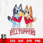 Western Kentucky Hilltoppers Bluey & Bingo 5 Svg Eps Dxf Png File, NCAA svg, Digital Download, Instant Download