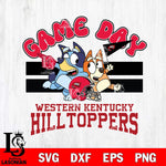 Western Kentucky Hilltoppers Bluey & Bingo 9 Svg Eps Dxf Png File, NCAA svg, Digital Download, Instant Download