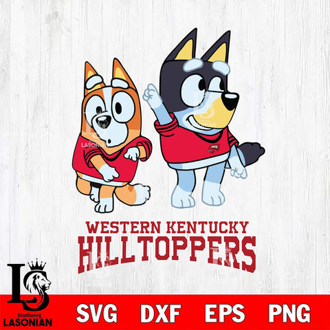 Western Kentucky Hilltoppers Bluey Chilli Mode Dance Svg Eps Dxf Png File, Digital Download, Instant Download