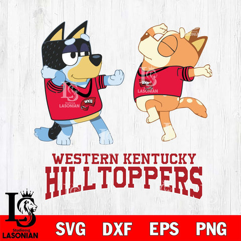 Western Kentucky Hilltoppers Bluey Dance Svg Eps Dxf Png File, Digital Download, Instant Download