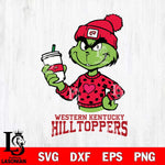 Western Kentucky Hilltoppers Boujee Grinch Heart Christmas Cut Files Cricut, Svg Dxf Eps Png file, Digital download , Silhouette