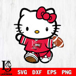 Western Kentucky Hilltoppers Cute Hello Kitty Football 7 Svg Eps Dxf Png File, NCAA svg, Digital Download, Instant Download