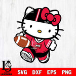 Western Kentucky Hilltoppers Cute Hello Kitty Football 9 Svg Eps Dxf Png File, NCAA svg, Digital Download, Instant Download