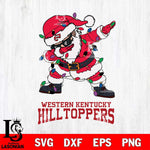 Western Kentucky Hilltoppers Dabbing Santa Claus Ugly Christmas Svg dxf eps png pdf file,NCAA svg,Digital Download,Cricut file