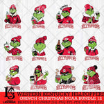 Western Kentucky Hilltoppers Grinch Christmas NCAA Bundle 12 Svg Eps Dxf Png File,Cricut files, Digital Download, Instant Download