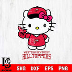 Western Kentucky Hilltoppers Hello Kitty Best Fan Svg Eps Dxf Png File, Digital Download, Instant Download