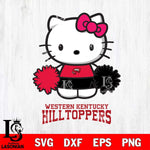 Western Kentucky Hilltoppers Hello Kitty Cheerleader 2 Svg Eps Dxf Png File, Digital Download, Instant Download