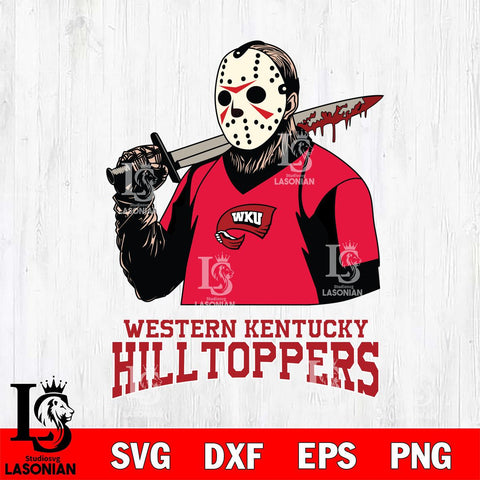 Western Kentucky Hilltoppers Jason Voorhees 11 Svg Eps Dxf Png File, Digital Download