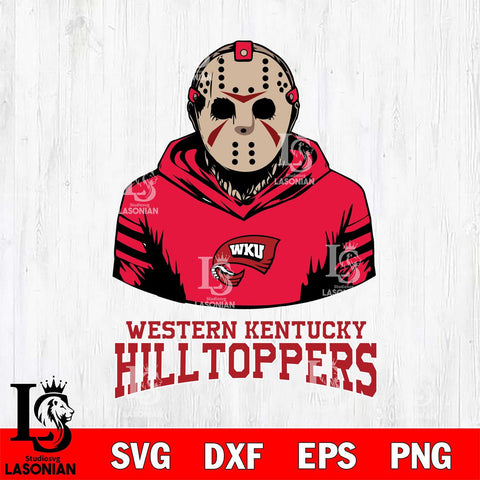 Western Kentucky Hilltoppers Jason Voorhees 4 Svg Eps Dxf Png File, Digital Download