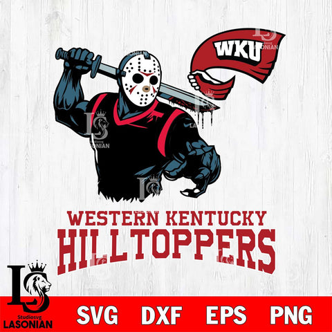 Western Kentucky Hilltoppers Jason Voorhees 5 Svg Eps Dxf Png File, Digital Download