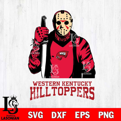 Western Kentucky Hilltoppers Jason Voorhees 6 Svg Eps Dxf Png File, Digital Download