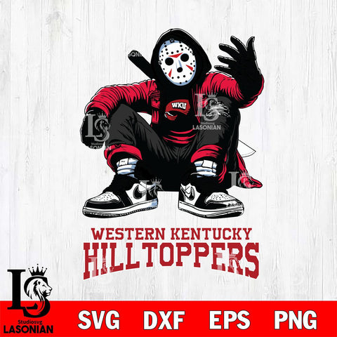 Western Kentucky Hilltoppers Jason Voorhees Halloween SVG Svg Eps Dxf Png File, Digital Download, Instant Download