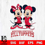 Western Kentucky Hilltoppers Mickey Minnie Mouse rugby ball Svg Eps Dxf Png File, NCAA svg , File Cut , Digital Download , Instant Download, Cut Svg Files