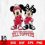 Western Kentucky Hilltoppers Mickey Minnie Rugby Hoodie Svg Eps Dxf Png File, NCAA svg , File Cut , Digital Download , Instant Download, Cut Svg Files