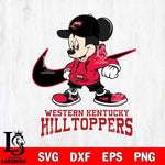 Western Kentucky Hilltoppers Mickey Mouse NIKE, Svg Eps Dxf Png File, Digital Download