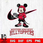 Western Kentucky Hilltoppers Mikey Mouse Disney NIKE, Svg Eps Dxf Png File, Digital Download