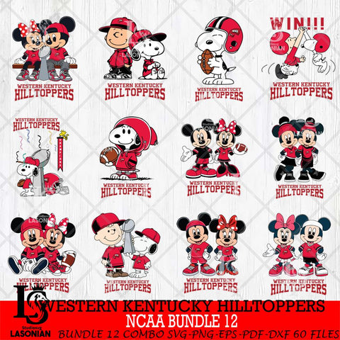 Western Kentucky Hilltoppers NCAA Bundle 12 Svg Eps Dxf Png File,Bundle NCAA svg , Digital Download , Instant Download, Cricut File