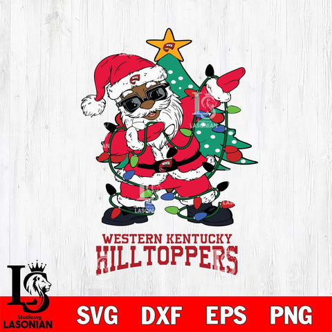 Western Kentucky Hilltoppers Santa Claus Ugly Christmas Svg dxf eps png pdf file,NCAA svg,Digital Download,Cricut file