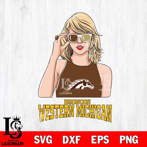 Western Michigan Broncos And Taylor Swift Fan Svg Eps Dxf Png File, Digital Download, Instant Download