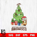 Western Michigan Broncos Bluey Chilli Christmas Tree Svg Eps Dxf Png File, Digital Download